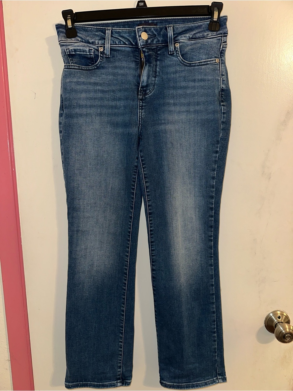 NYDJ Mid-Rise Straight Leg Medium Wash Jeans
